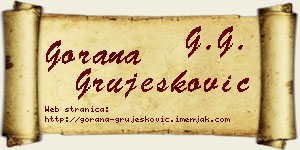 Gorana Grujesković vizit kartica